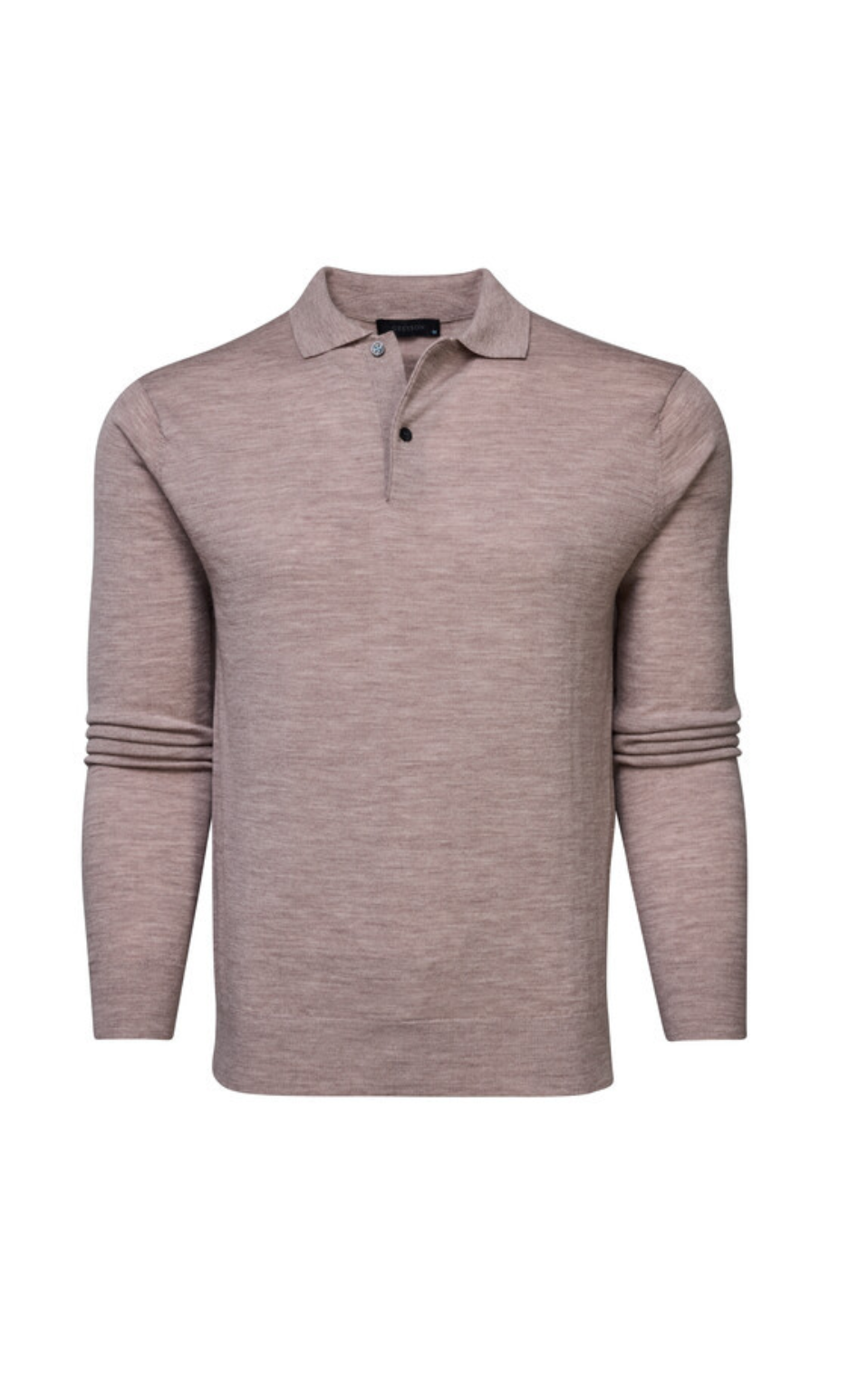 Saratoga LS Sweater Polo - Fawn Heather