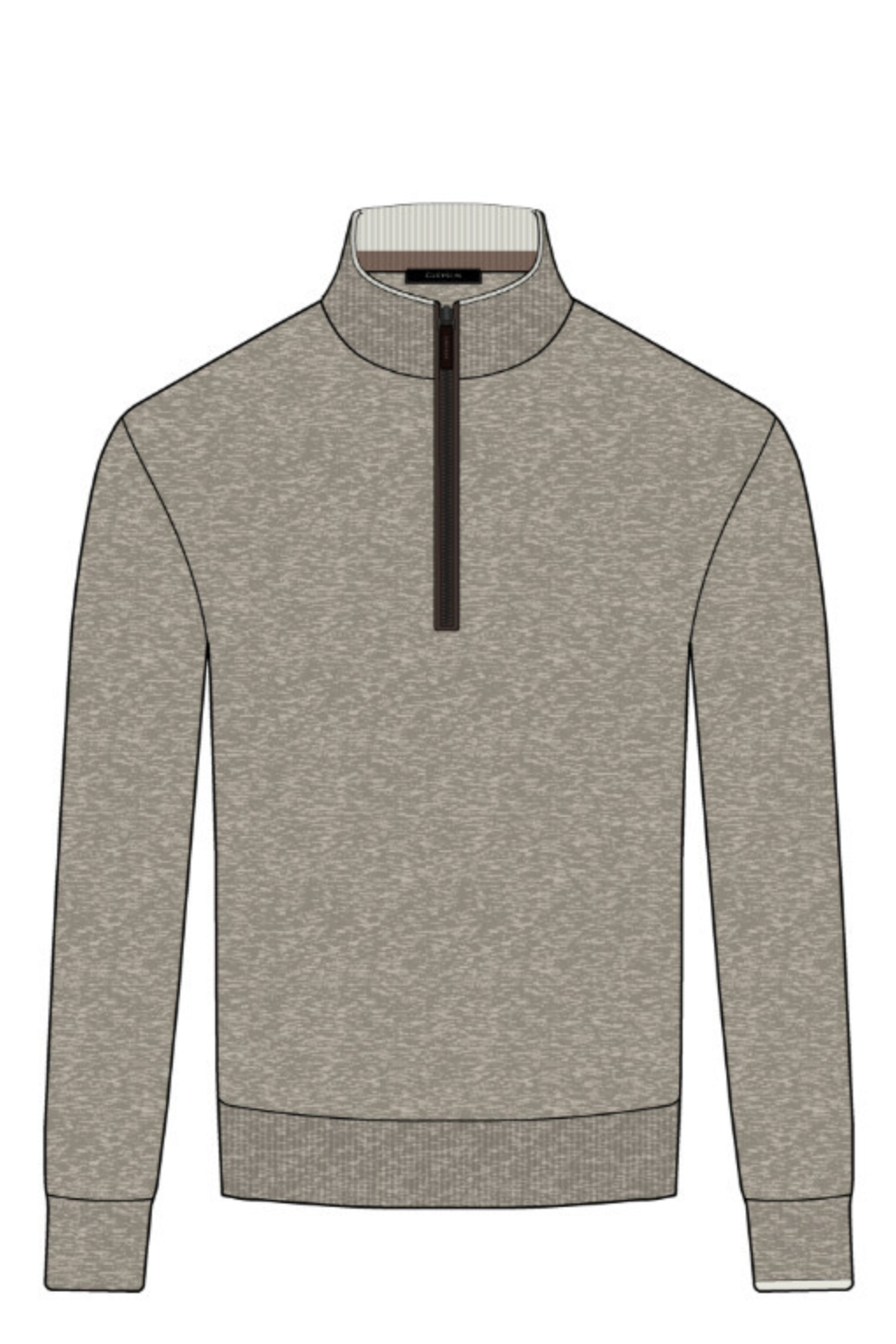 Saratoga Quarter Zip - Fawn Heather