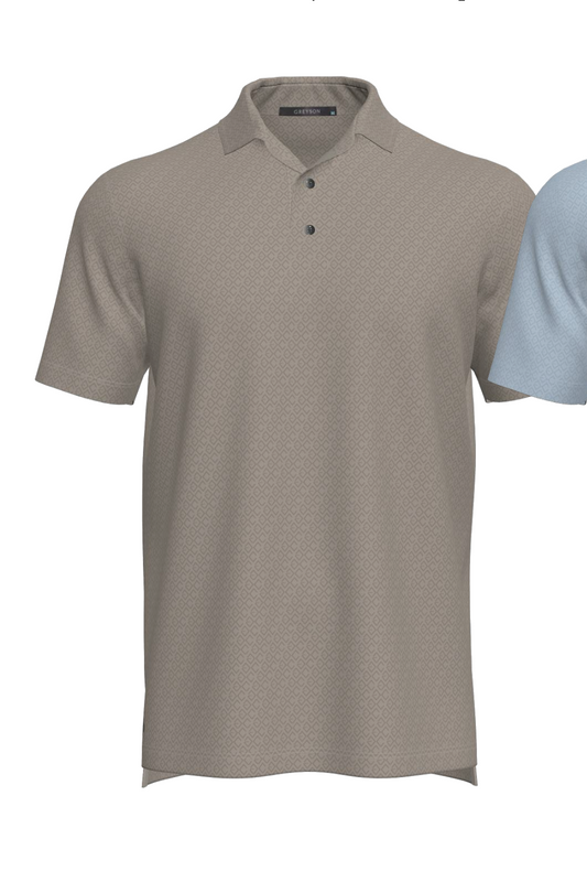 Pondera Jacquard Polo - Fawn