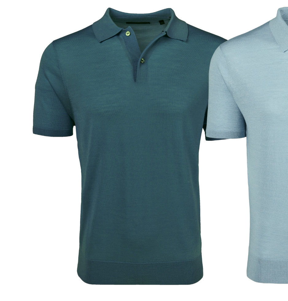 Napeague Johnny Collar Sweater Polo - Storm