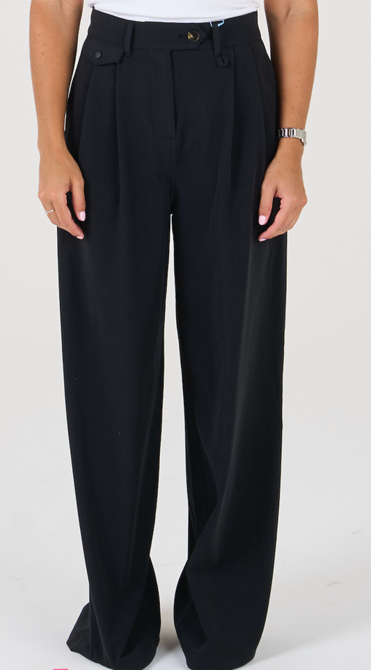 Lucy Wide Leg Pant - Black
