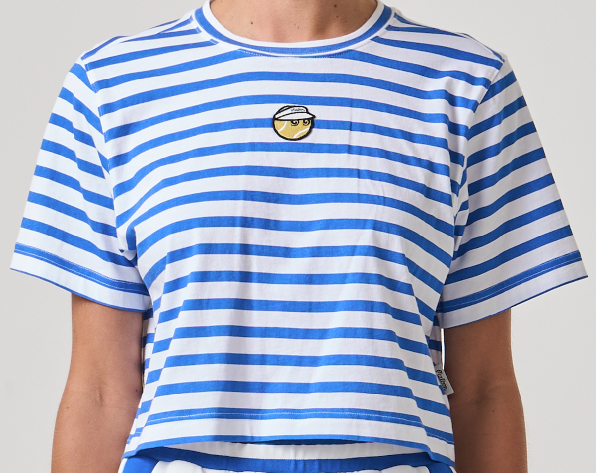 Blanca Striped Tee - Strong Blue Stripe