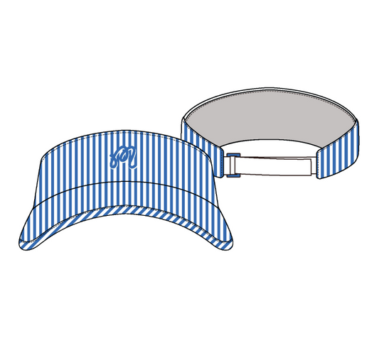 Club Striped Visor - Strong Blue Stripe
