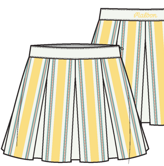 Cypress Skirt - Lemon Drop Riviera Stripe