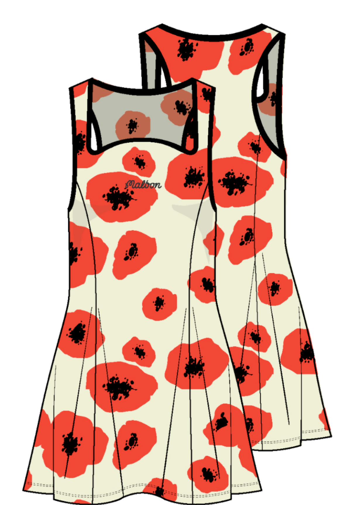 Helen Poppies Dress - Coastal Poppies