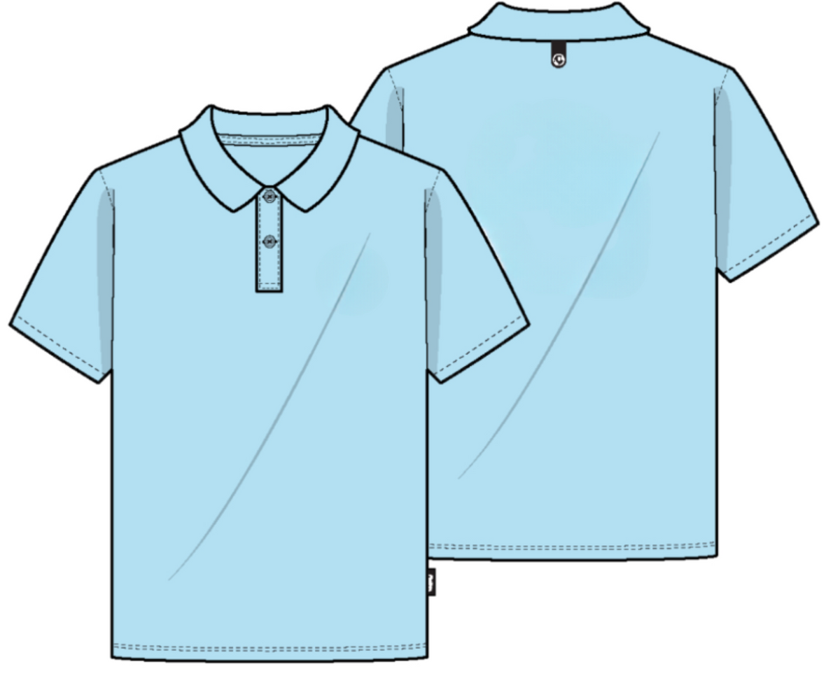 Fairway Jersey Polo Unbadged - Delicate Blue