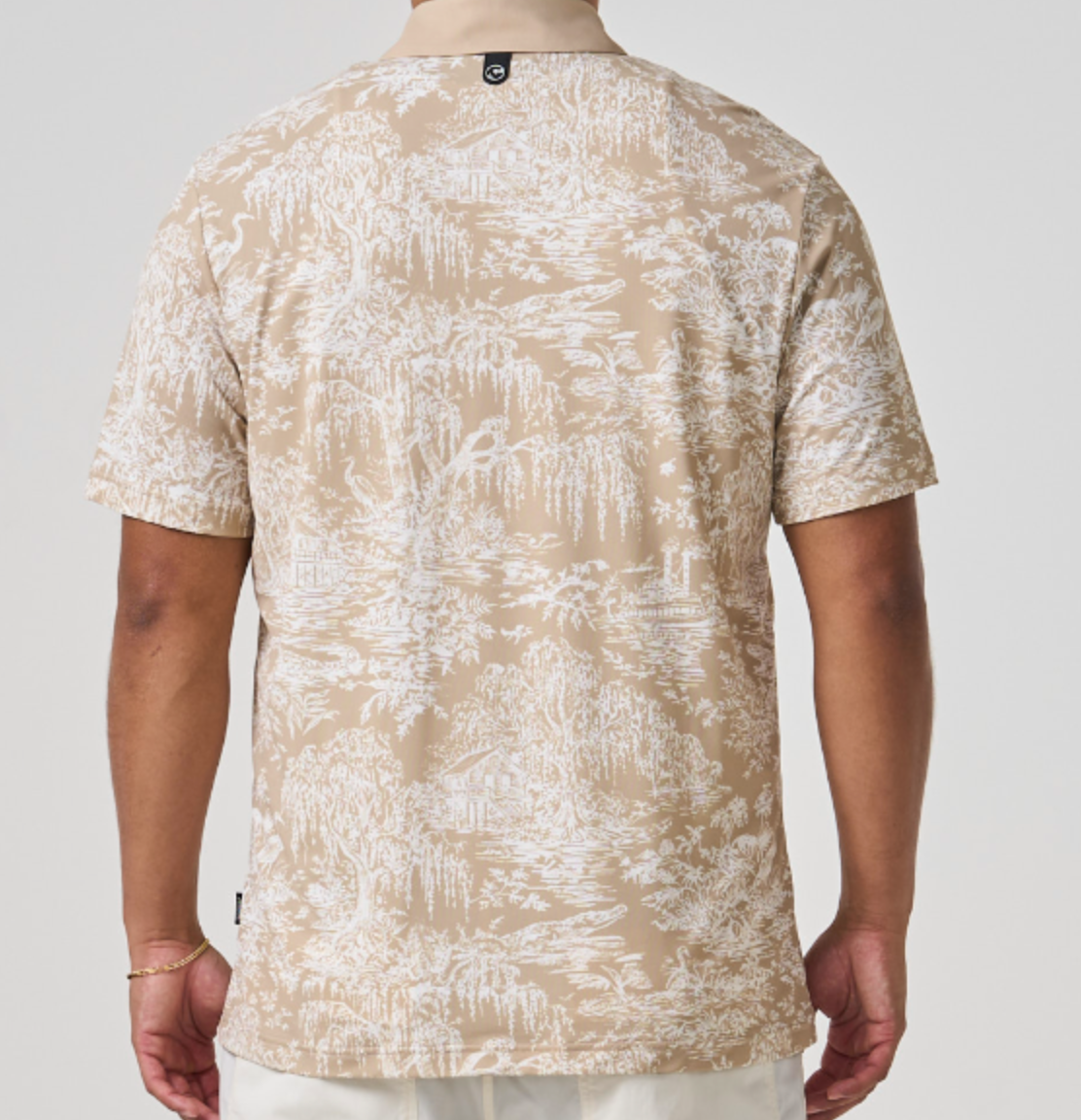 Fairway Toile Polo Unbadged - Tan Toile