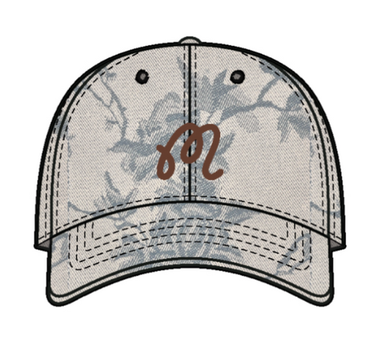 Florin Dad Hat - Blue Floral Jacquard
