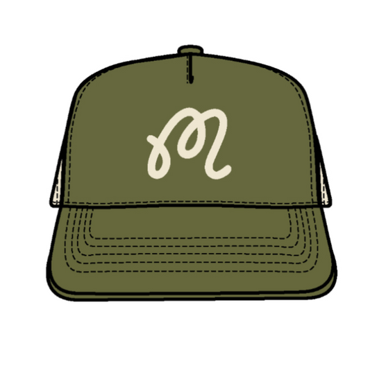 M Colorblocked Snapback - Olive