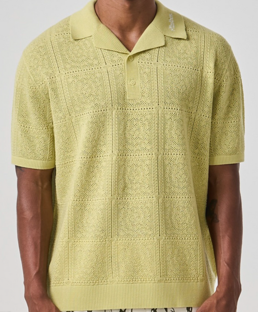 Resort Crochet Polo - Beech Tree