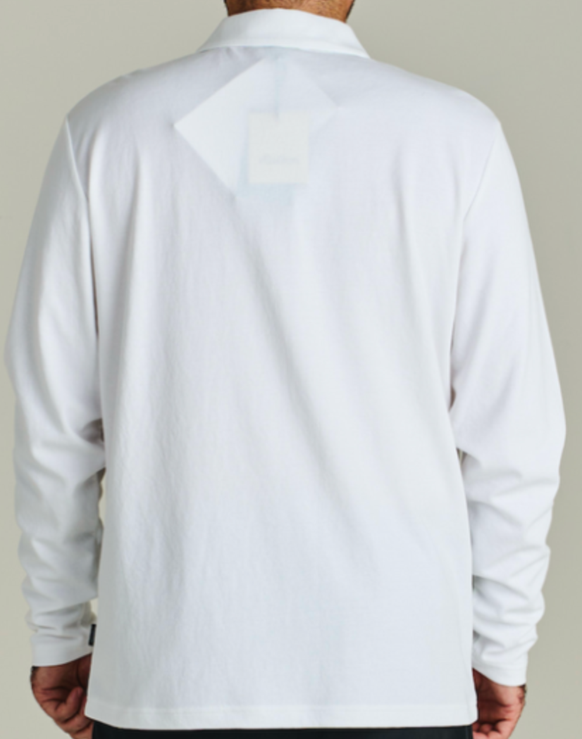 Fairway Jersey Long Sleeve Polo Unbadged - White