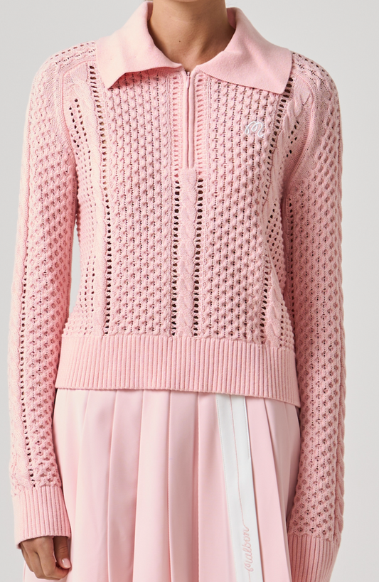 Calypso Sweater - Strawberry Cream Marina Stripe
