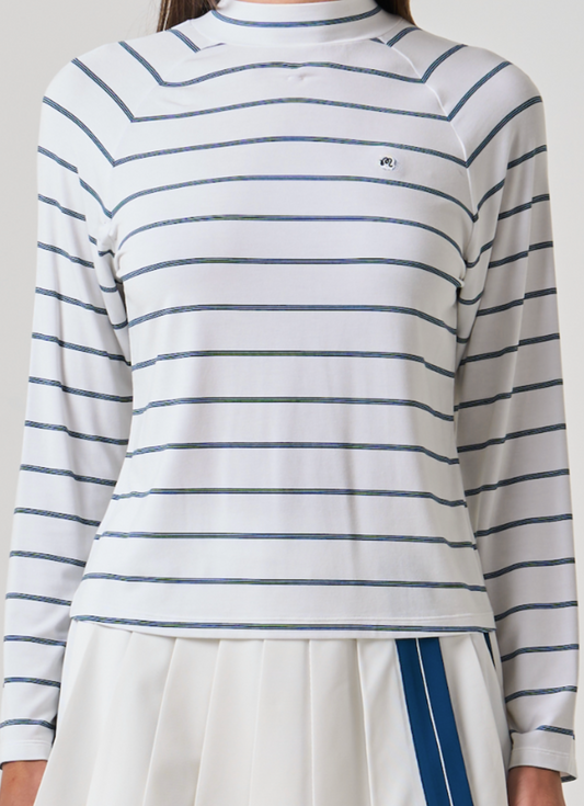 Martha Long Sleeve - Star White Sail Stripe