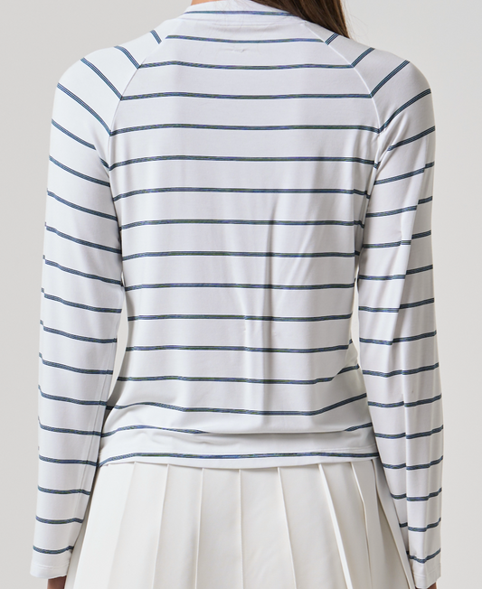 Martha Long Sleeve - Star White Sail Stripe