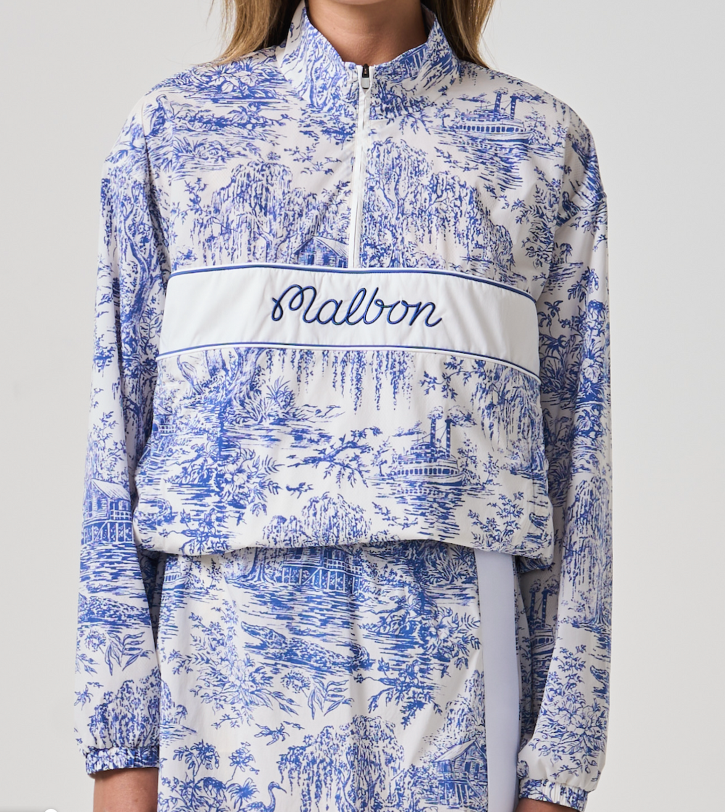 Celeste Toile Windbreaker - Blue Toile