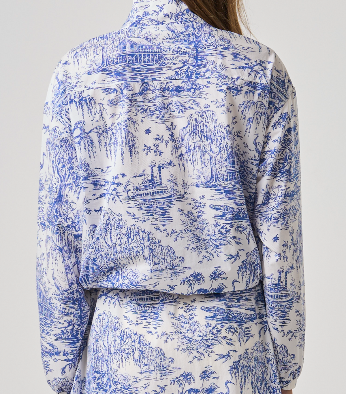 Celeste Toile Windbreaker - Blue Toile