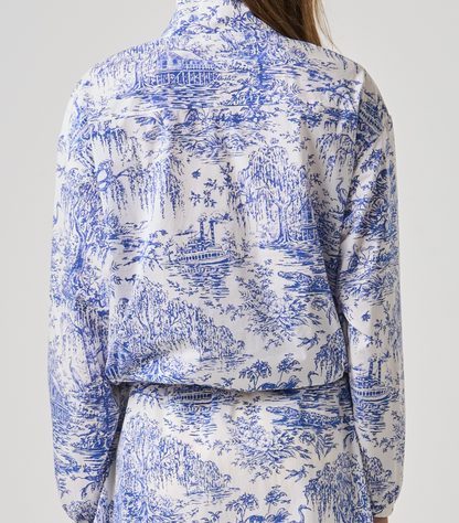 Celeste Toile Windbreaker - Blue Toile