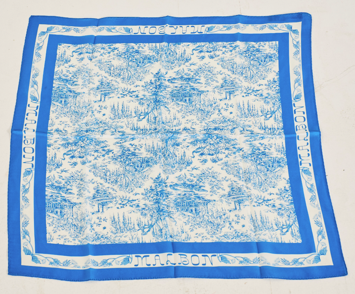 Eunice Scarf - Blue Toile