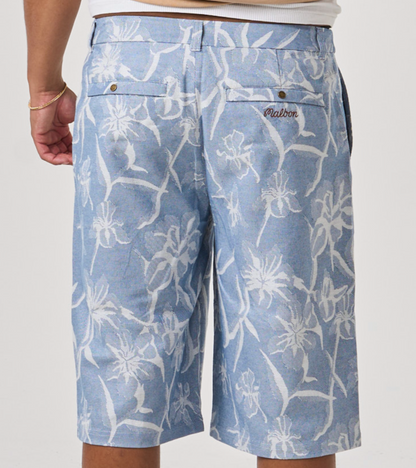 Anton Florin Short - Blue Floral Jacquard