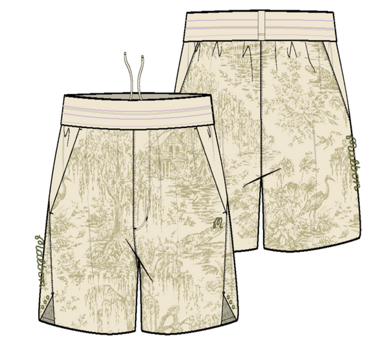 Apex Toile Short 5" - Creme Toile