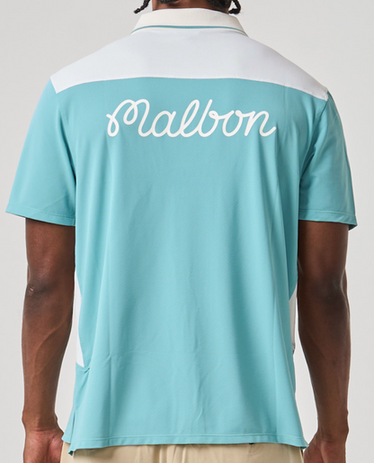 Court Polo - White / Delicate Blue