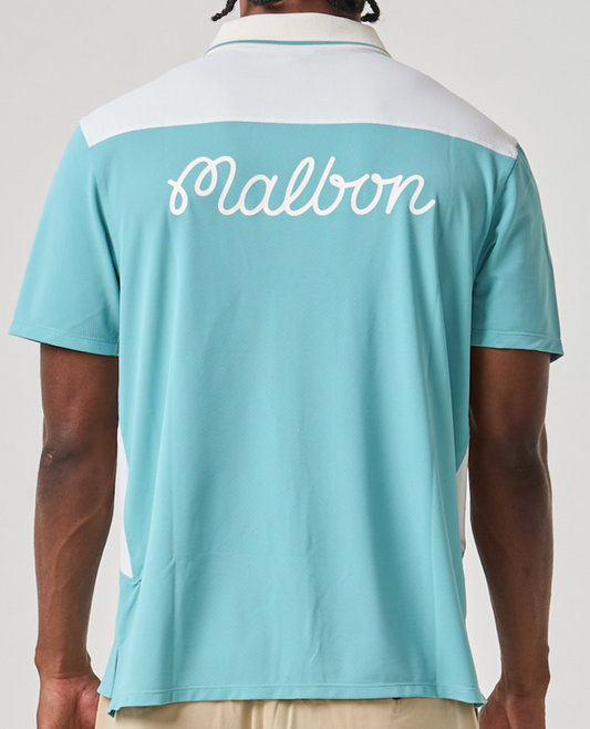 Court Polo - White / Delicate Blue