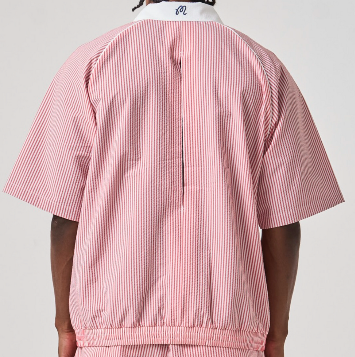 Marina Short Sleeve Windshirt - Red Seersucker