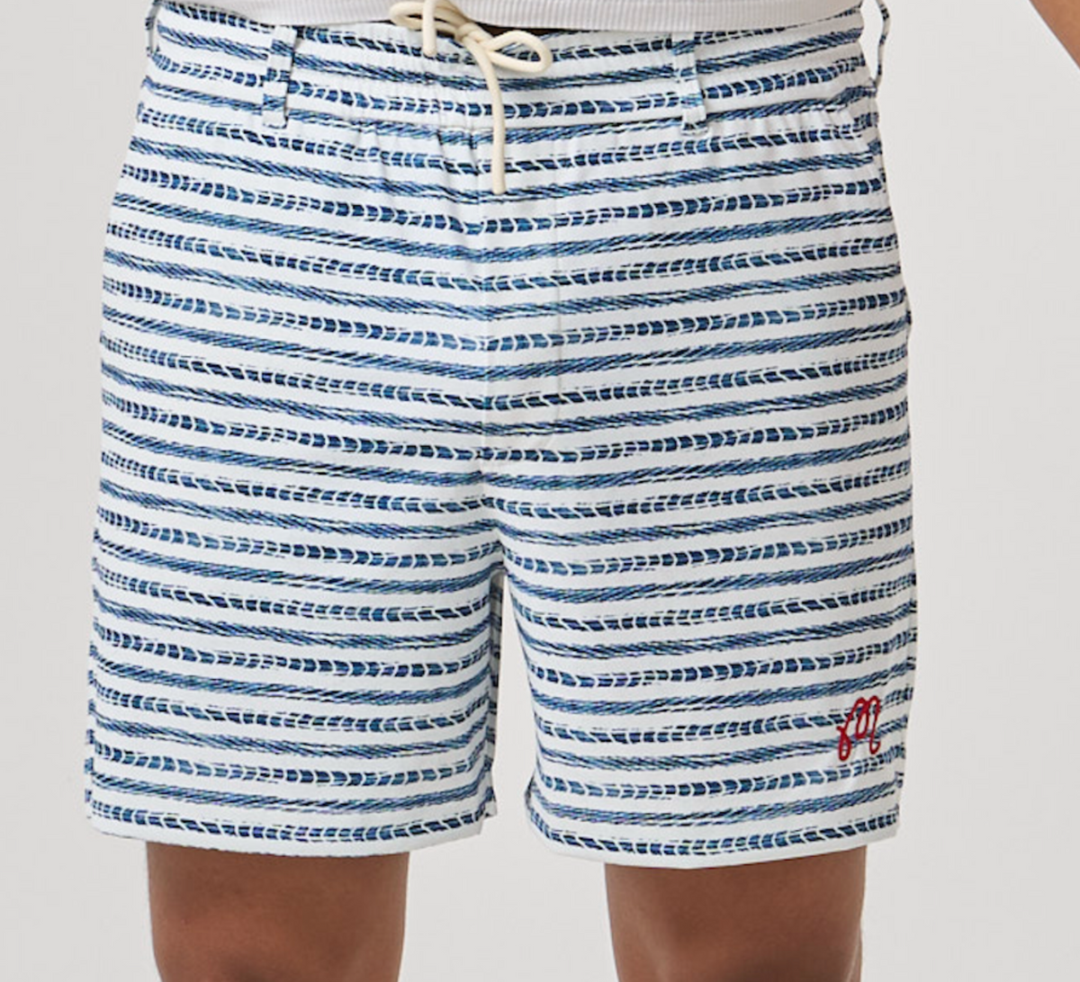 Scooter Stripe Coolcore Short - Navy Stripe