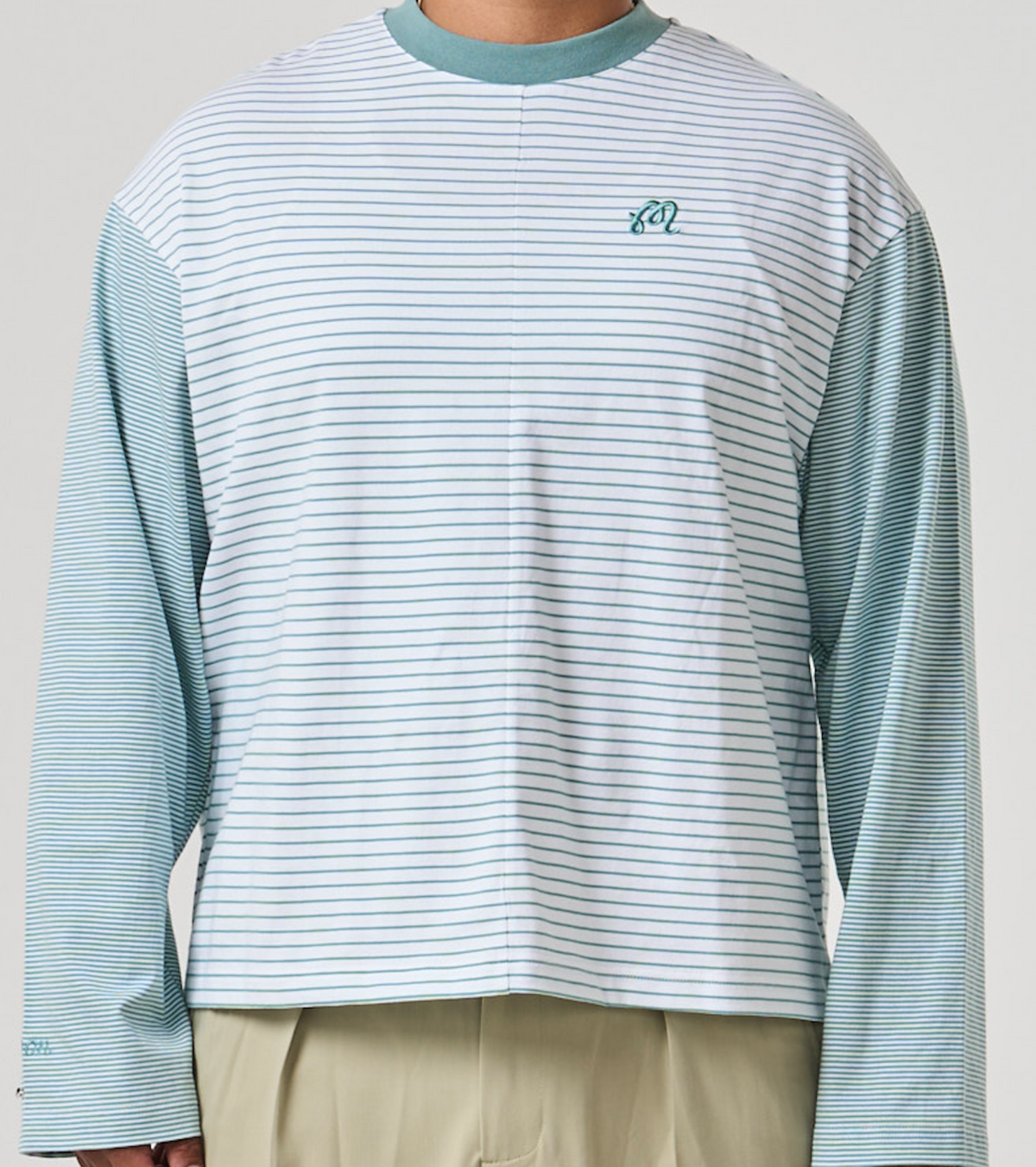 Coastal Long Sleeve Tee - White / Canton Stripe
