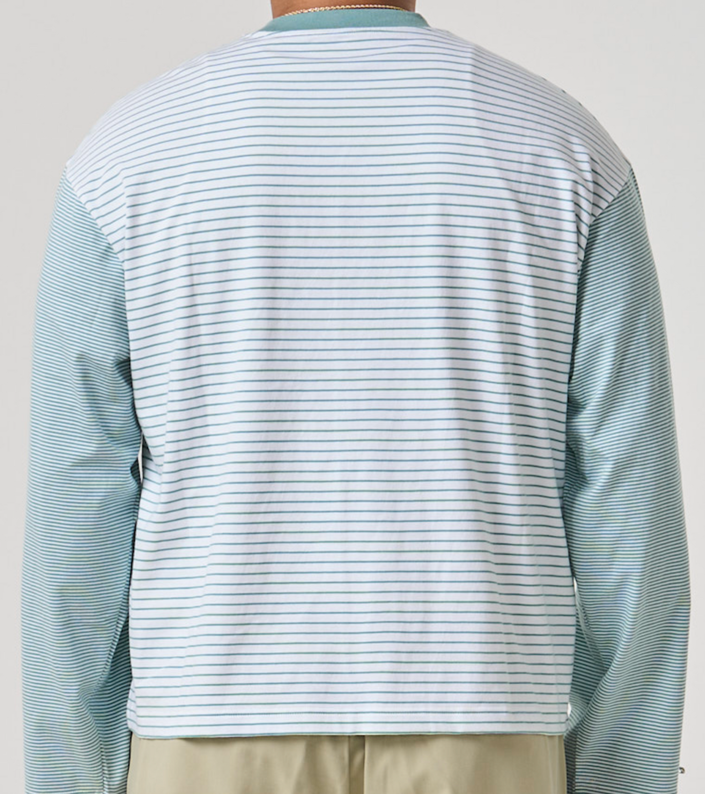 Coastal Long Sleeve Tee - White / Canton Stripe