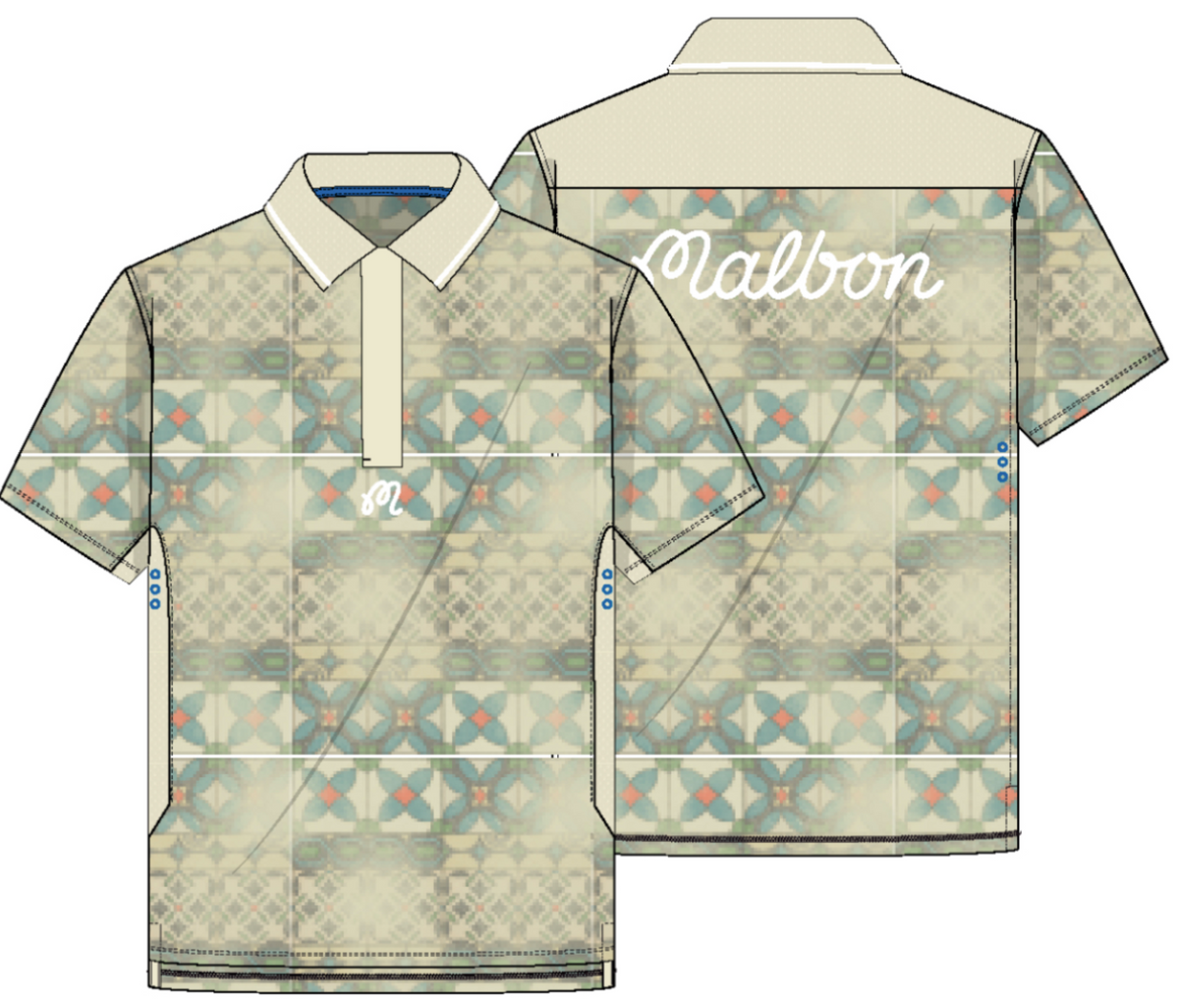 Court Tile Polo - Tile Print