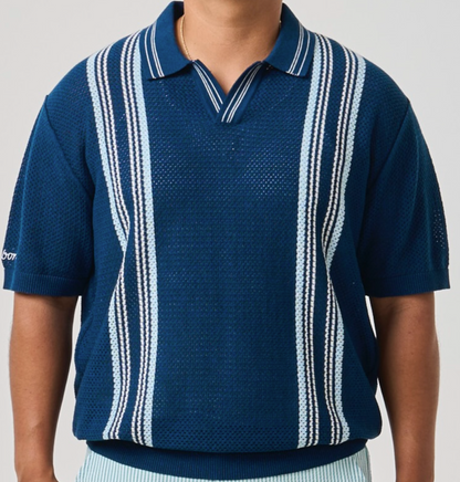 Rialto Knit Polo - Dark Sea