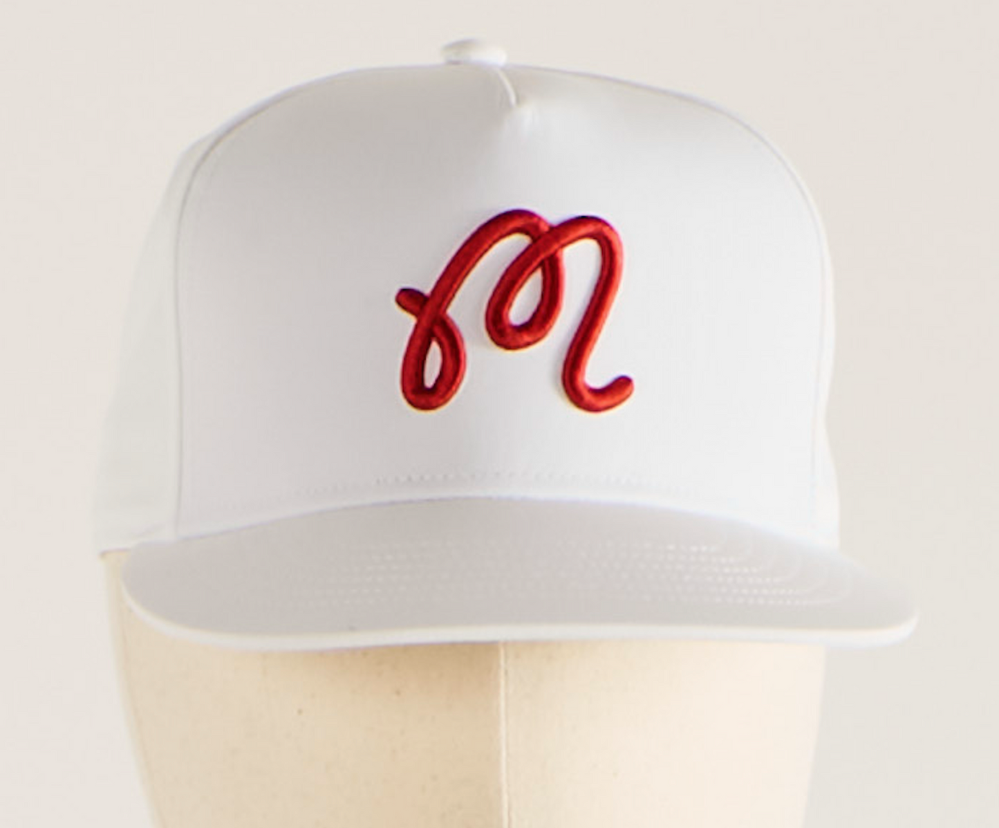 M Snapback - White / Paprika