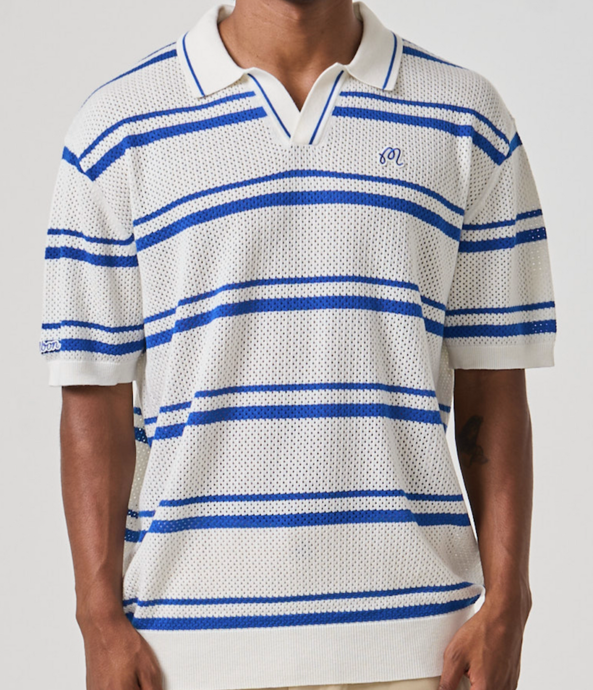 Meridian Knit Polo - White