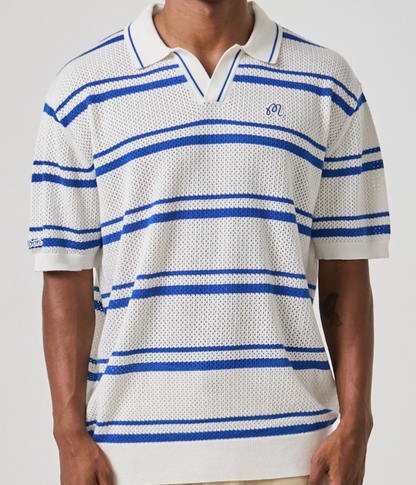 Meridian Knit Polo - White
