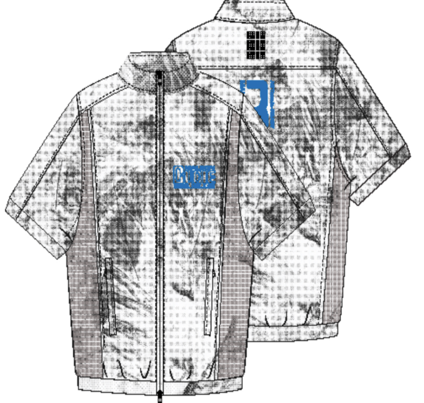Links Cycling Windshirt - Digital Granite