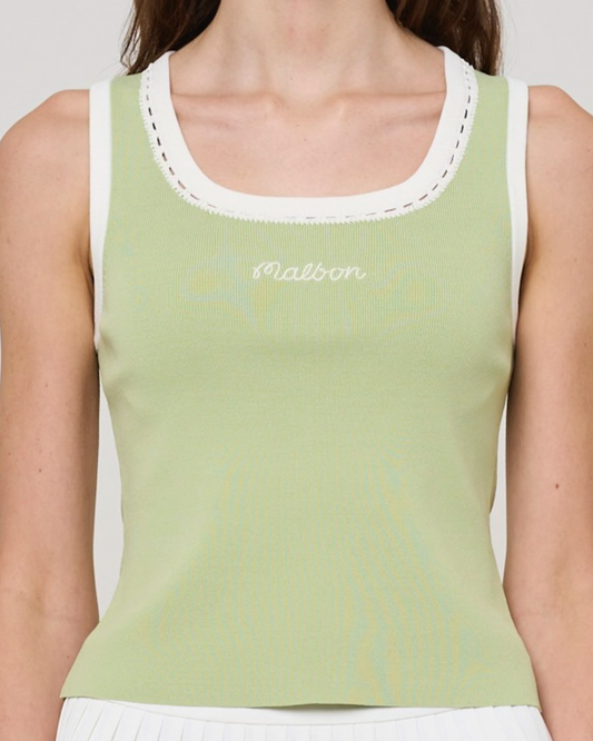 Abella Stitched Tank - Celadon