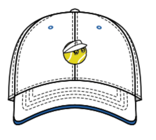 Tennis Buckets Dad Hat - Bright White