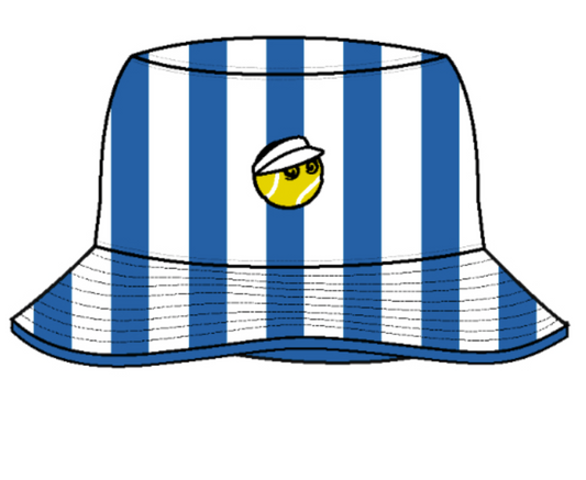 Tennis Buckets Bucket Hat - Strong Blue Stripe