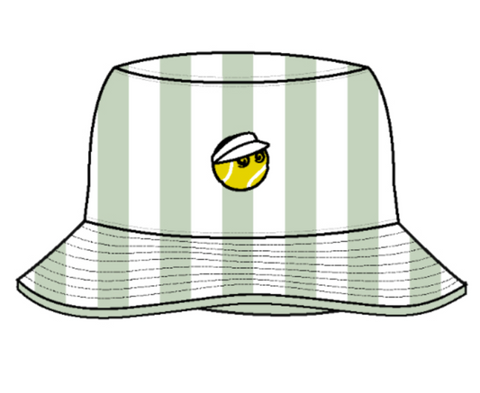 Tennis Buckets Bucket Hat - Almost Aqua Stripe
