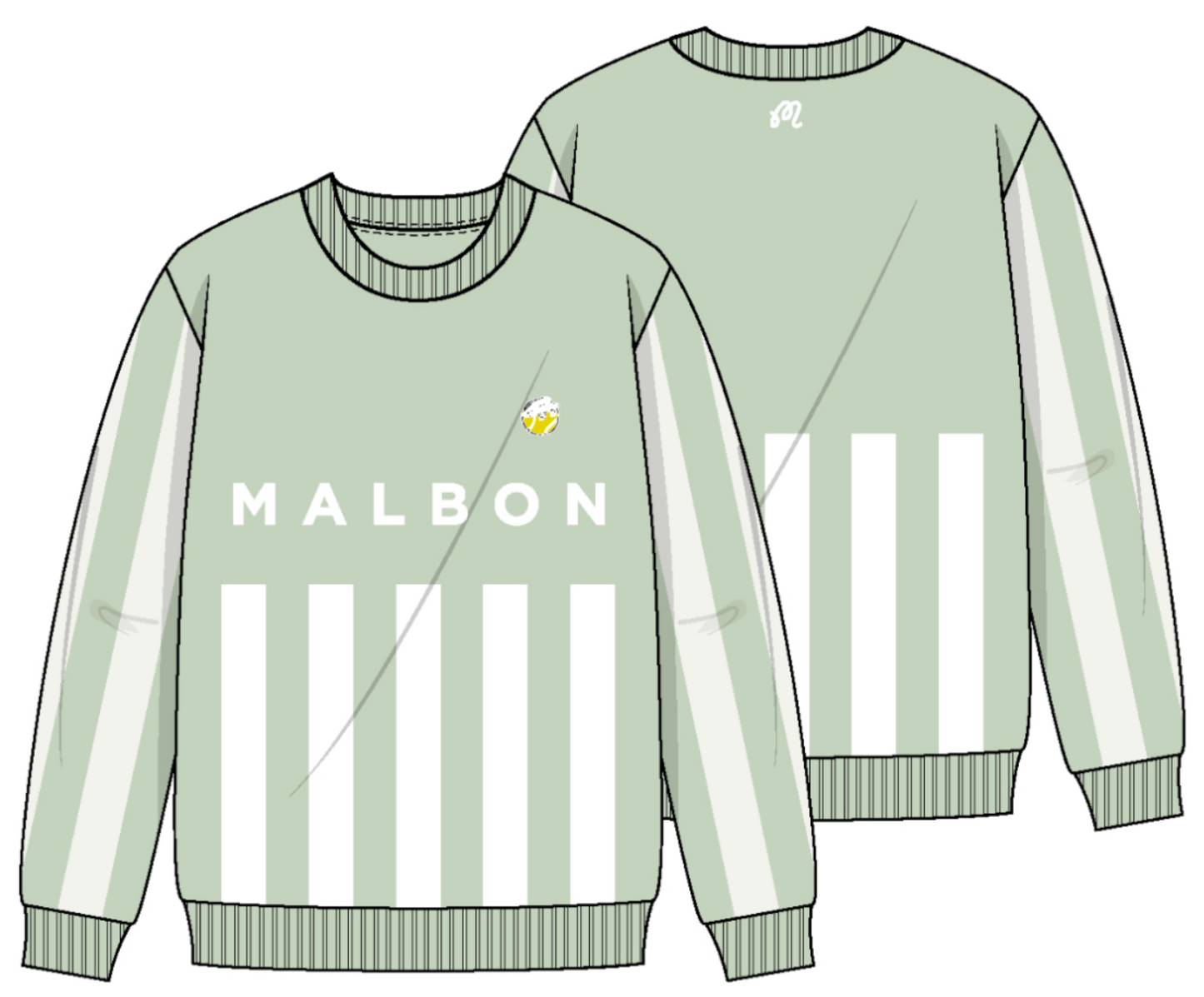 Advantage Sweater - Almost Aqua Stripe