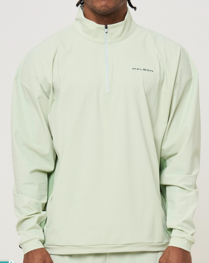 Performance Quarter Zip Shell Pullover - Seafoam