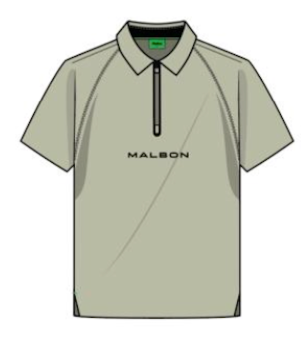 Performance Zip Raglan Polo - Seafoam