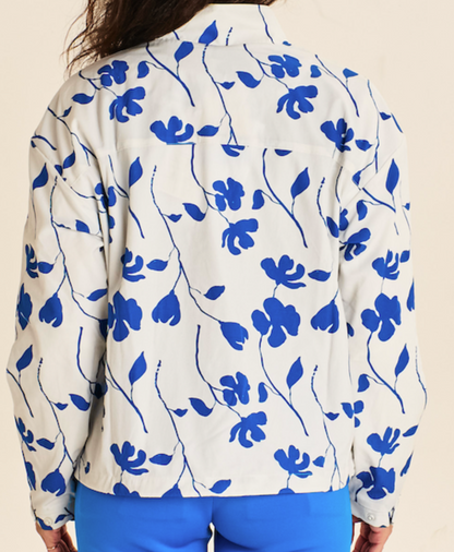 Crosscourt Azalea Windbreaker - Blue Azalea