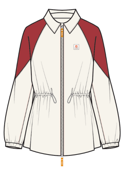 Apres Colorblocked Jacket - Ivory / Scarlet