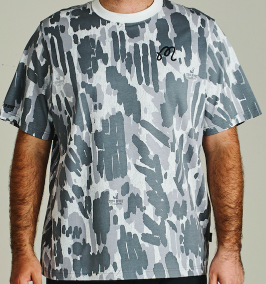 Bermuda Tee Tour Divot Camo - Snow Divot Camo