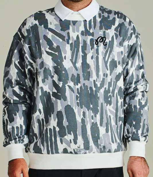 Range Tour Divot Camo Sweatshirt - Snow Divot Camo