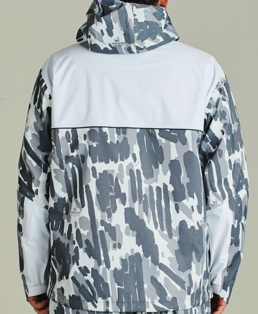 Tour Divot Camo Rain Jacket - Snow Divot Camo