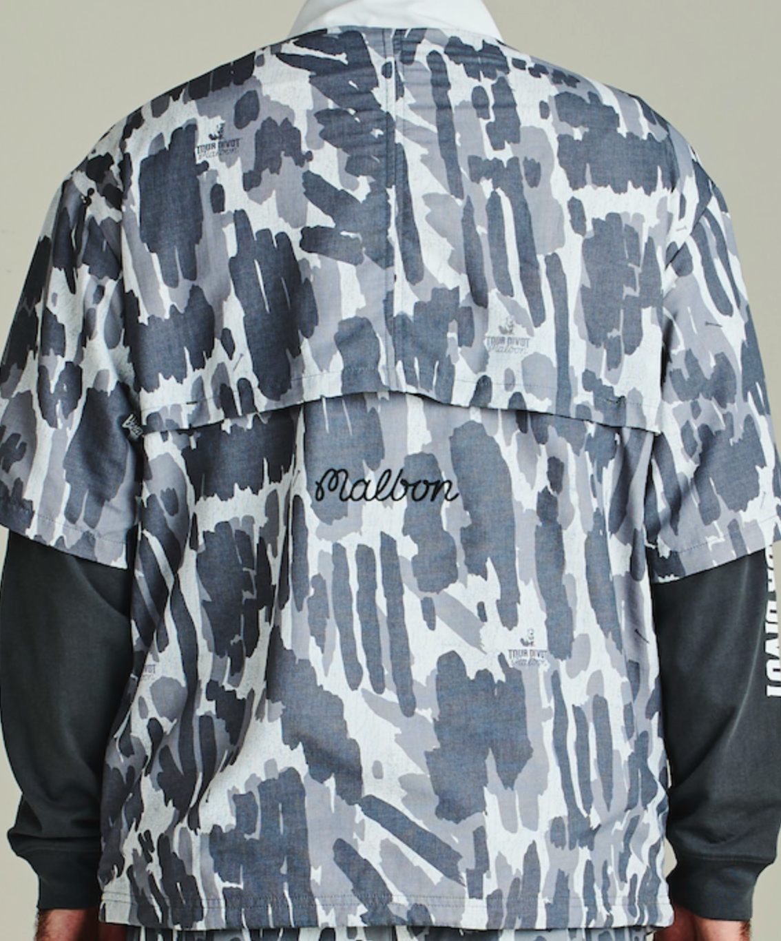 Tour Divot Camo Windshirt - Snow Divot Camo