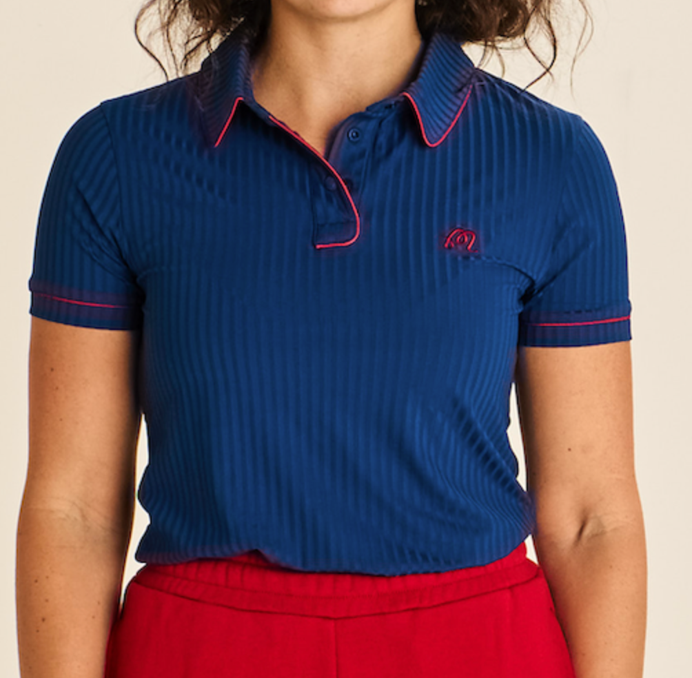 Anna Polo - Navy / Scarlet